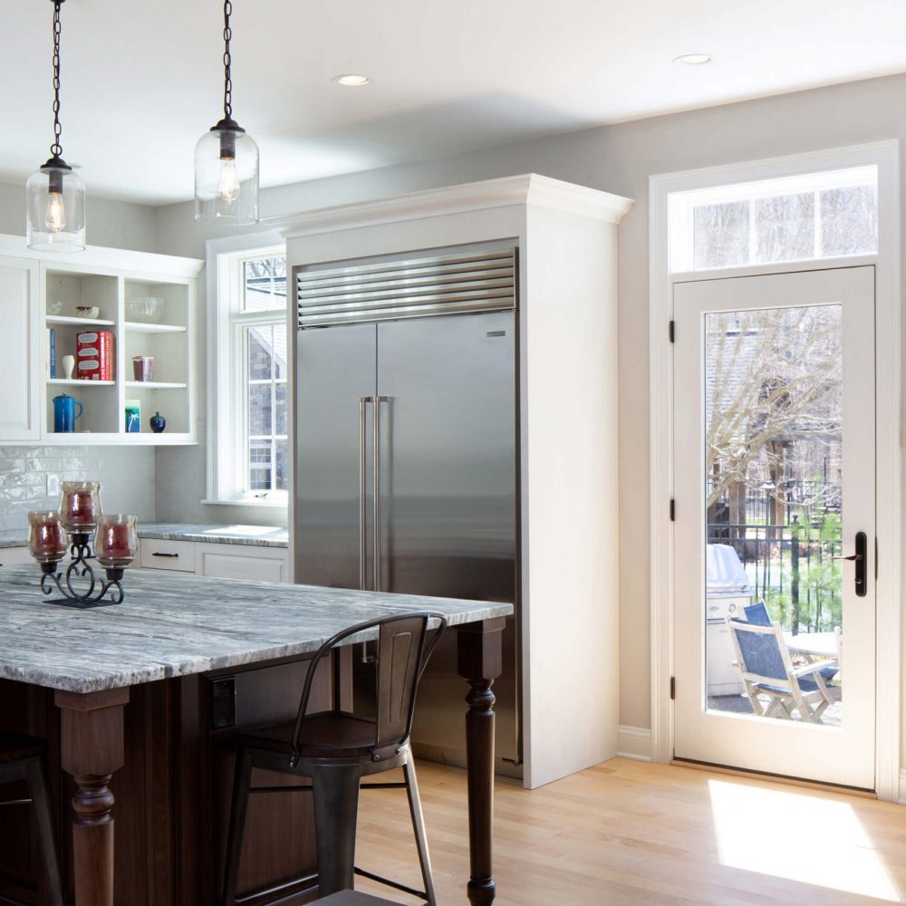 minimalist kitchen design with lights