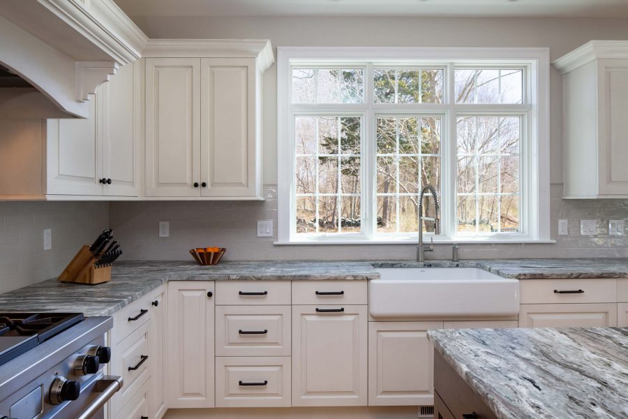 modern beige kitchen interior