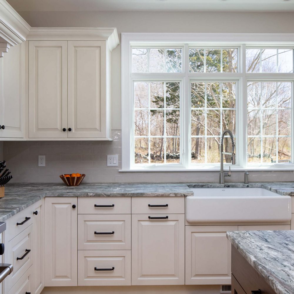 modern beige kitchen interior