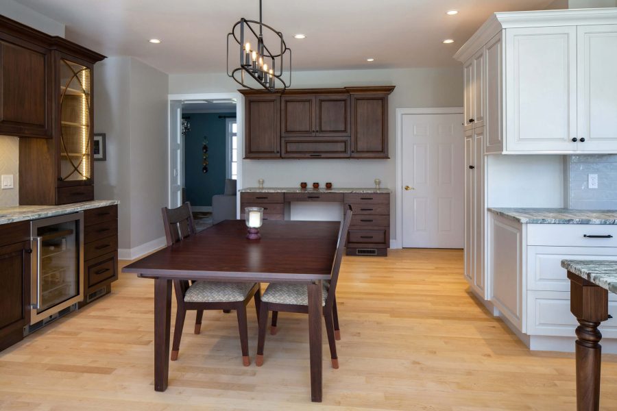 dark brown dining table