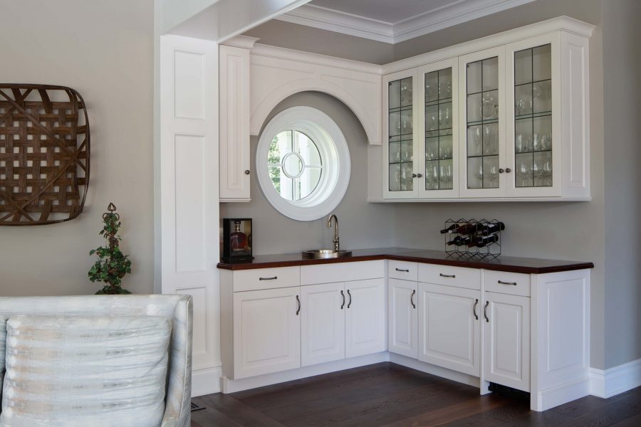 simple white themed kitchen