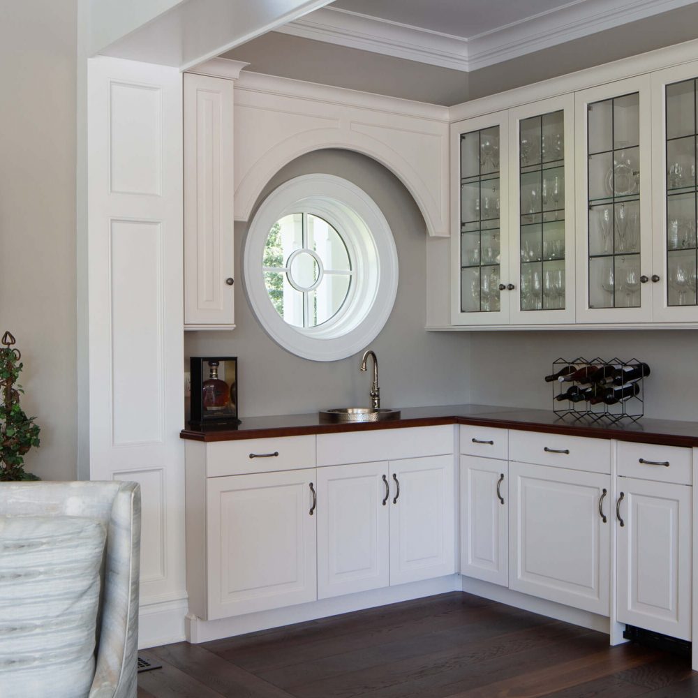 simple white themed kitchen