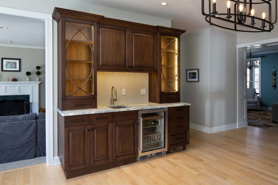 brown wooden kitchen cabinet